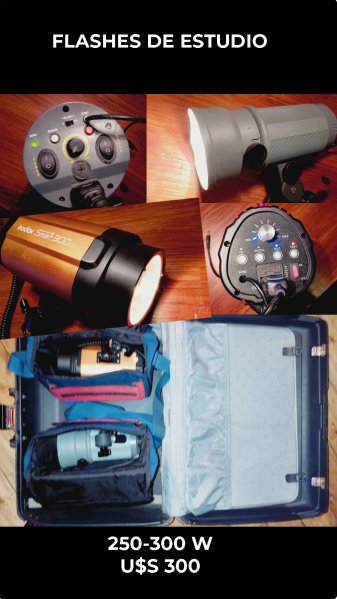 2 Flashes de estudio 250W | Tandil