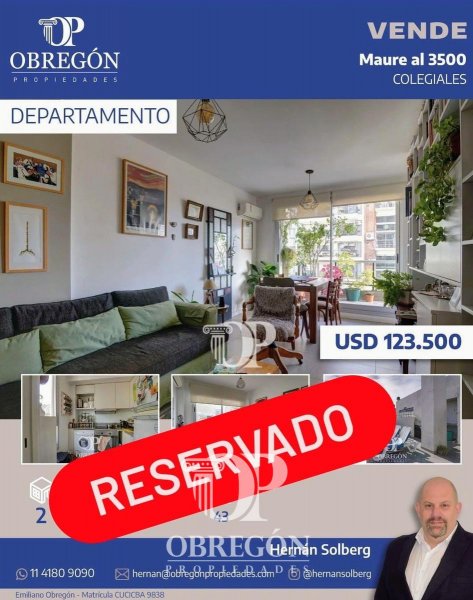 Departamento en venta | 2 ambientes | Colegiales