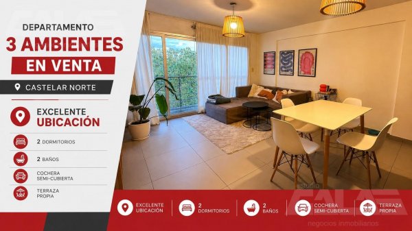 Departamento en venta | 3 ambientes | Castelar Norte | Castelar