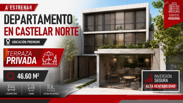 Departamento en venta | 1 ambientes | Castelar Norte | Castelar